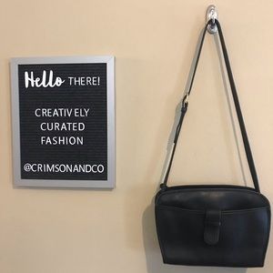 Coach vintage Brighton crossbody bag black leather